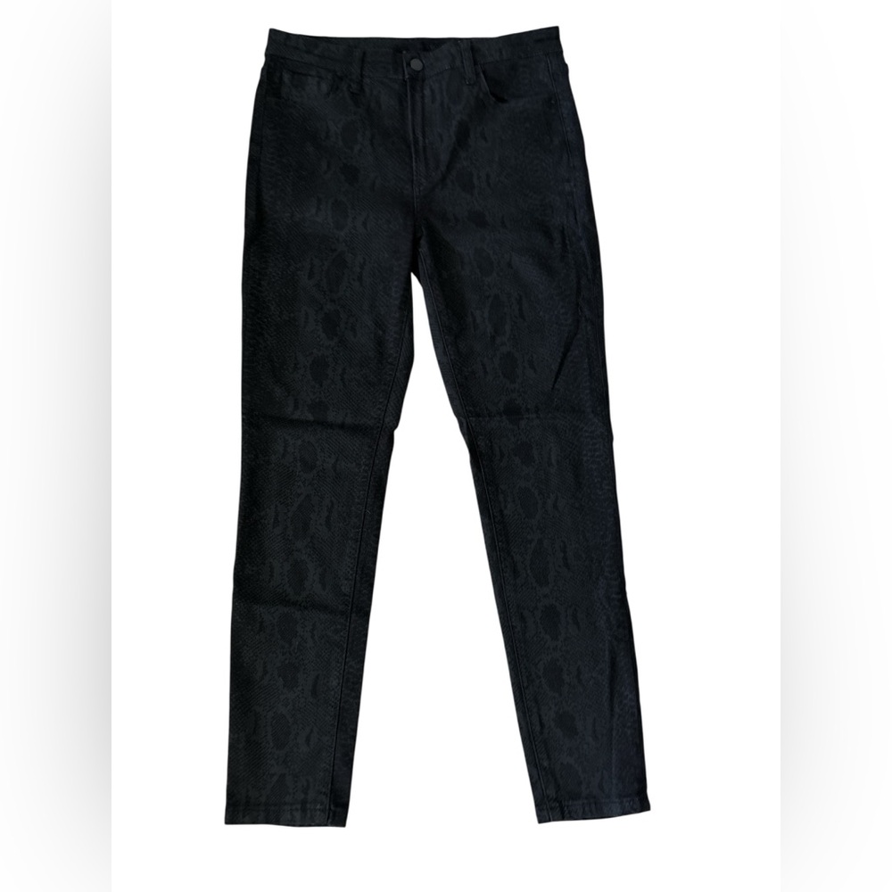 Joe’s Jeans The Charlie High Rise Skinny Ankle Black Python Print Jeans, Size 29 - Picture 2 of 9